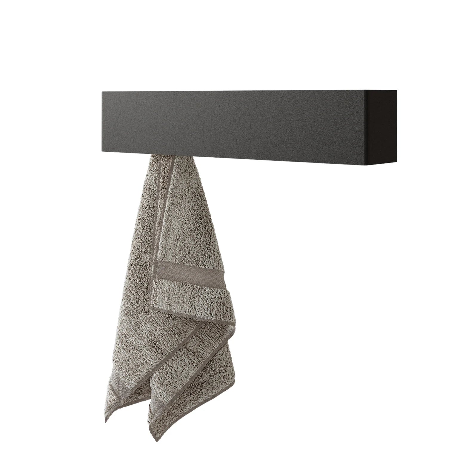 Percha negra para tres toallas, ganchos para toallas, ganchos de baño