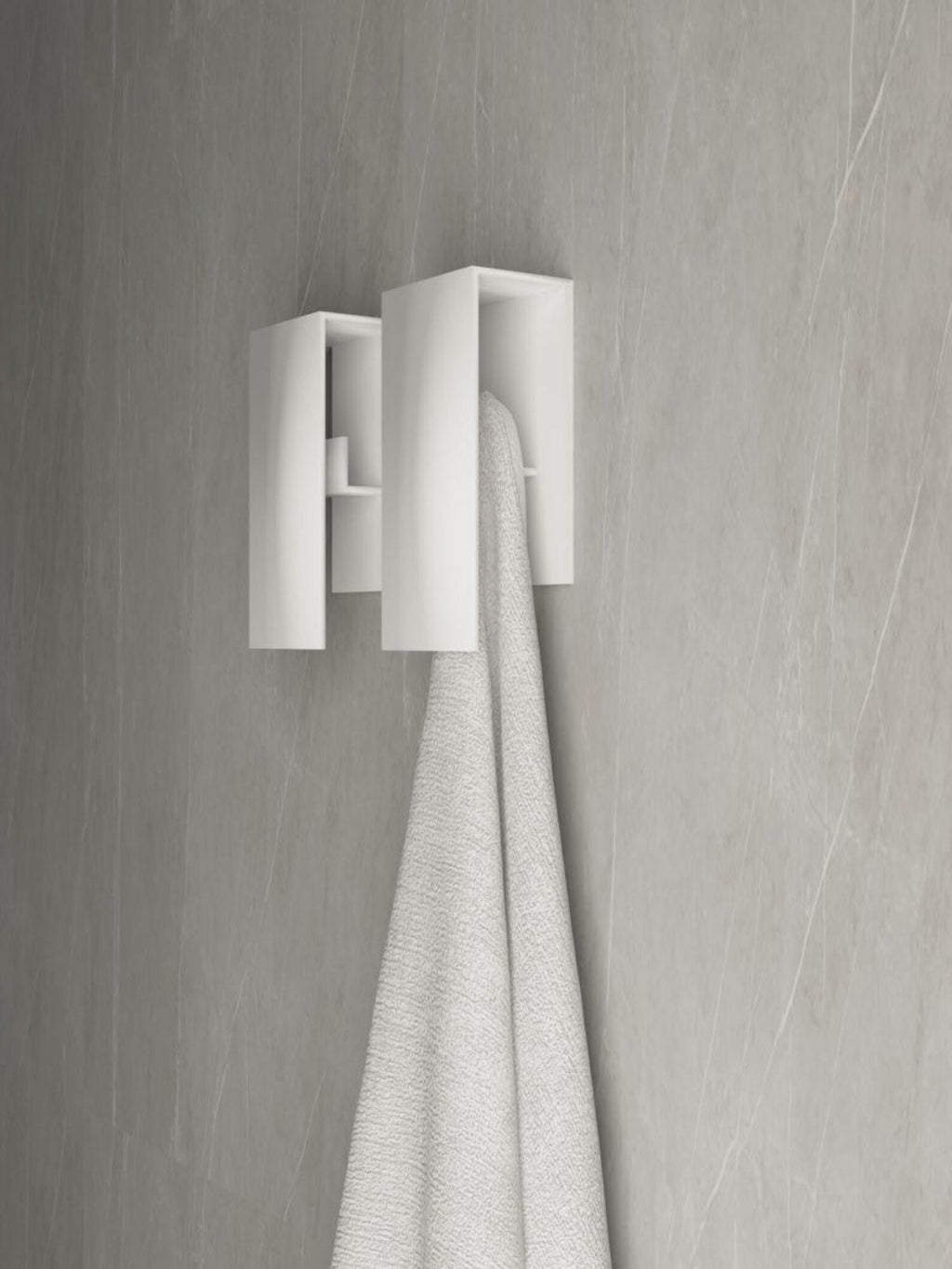 Elegante gancho para toallas / Gancho de pared de acero blanco y negro / Gancho para toallas y accesorios de baño