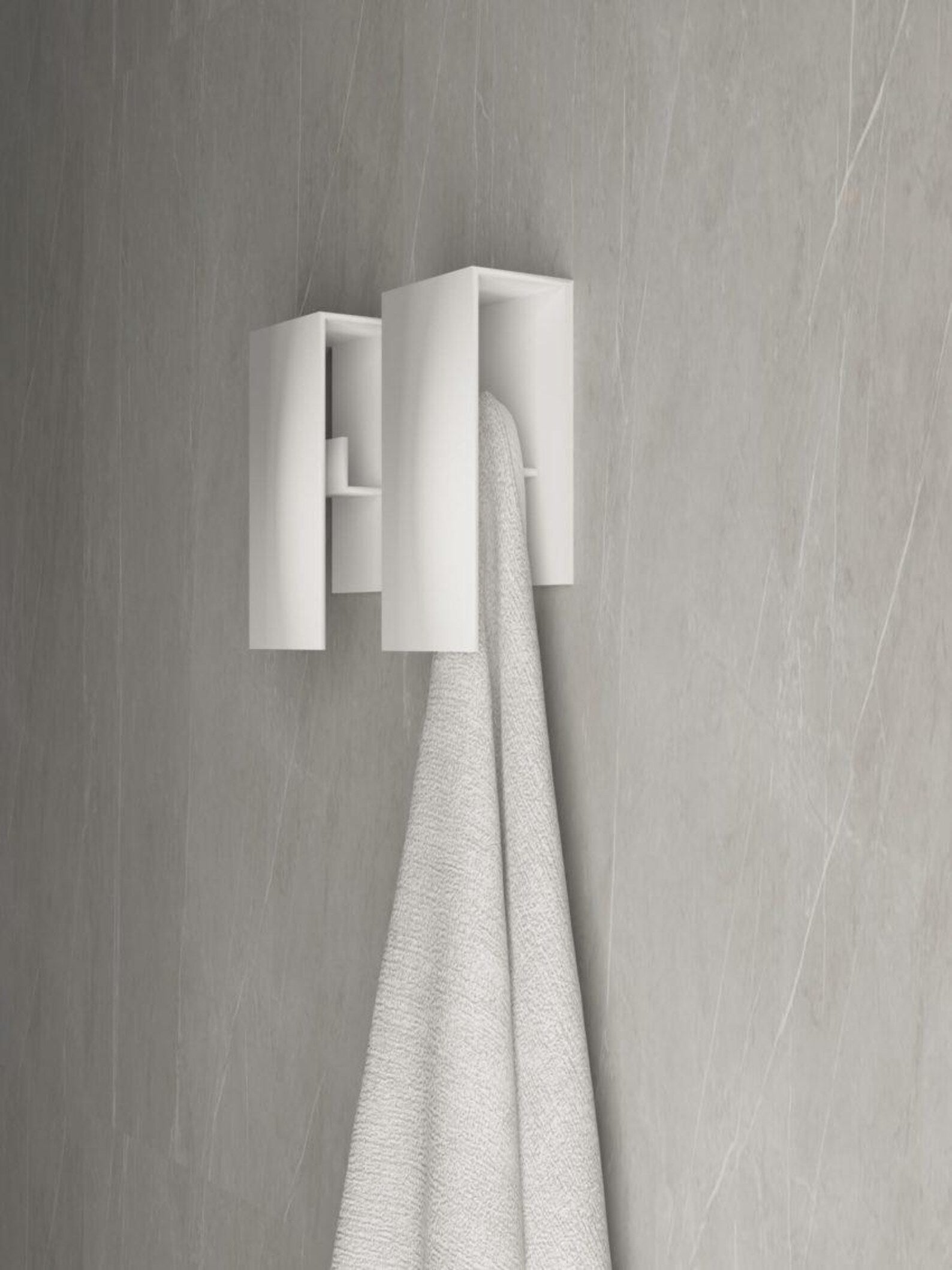 Elegante gancho para toallas / Gancho de pared de acero blanco y negro / Gancho para toallas y accesorios de baño