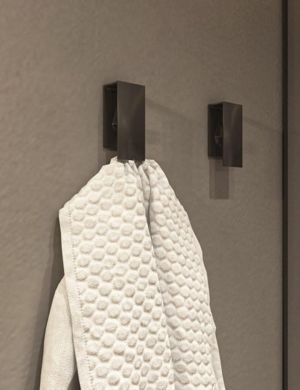 Elegante gancho para toallas / Gancho de pared de acero blanco y negro / Gancho para toallas y accesorios de baño